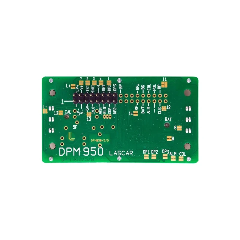Lascar Digital Voltmeter DC, LCD Display, Panel Mount, 3-Digits, ±1% Accuracy, 40mm x 72mm, 19mm Digit Height DPM 950