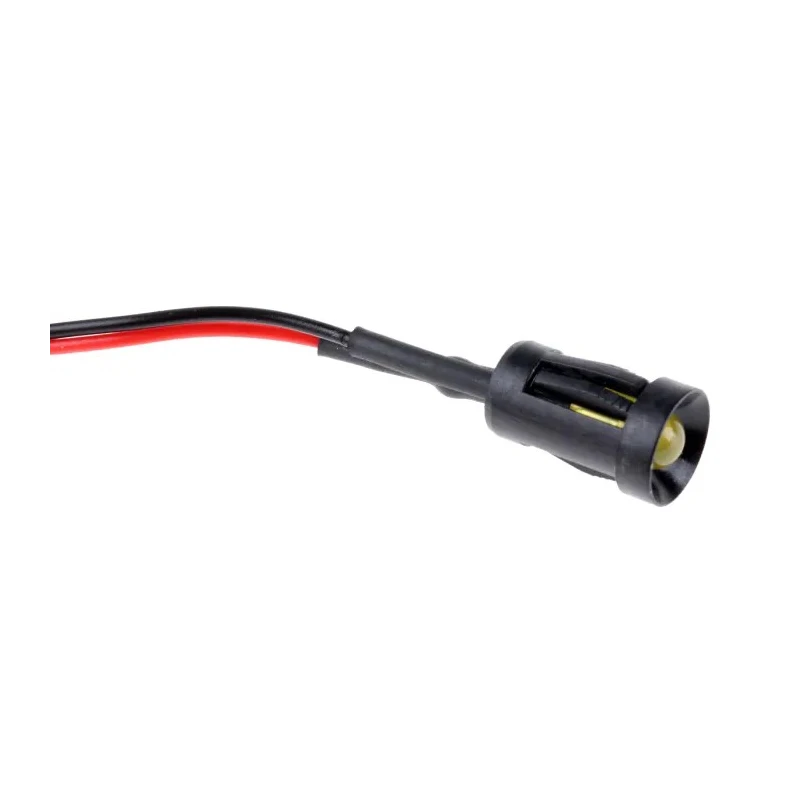 RS PRO Yellow Panel Mount Indicator 24V DC 20mA Lead Wire Termination Recessed 204-114