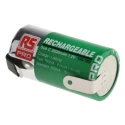 RS PRO NiMH Rechargeable Battery 1.2V, 2.6Ah, 22.6mm Diameter, High Temperature, Tagged 199-769