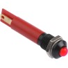 RS PRO Panel Mount LED Indicator Red, 24V DC, Solder Tab, Prominent Bezel, 33.9mm Length 203-795