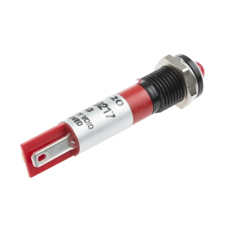 RS PRO Red Panel Mount LED Indicator 24V DC, Solder Tab, Prominent Bezel 204-120