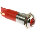 RS PRO Red Panel Mount Indicator 240V AC Solder Tab IP40 Prominent Bezel 38.5mm 204-372