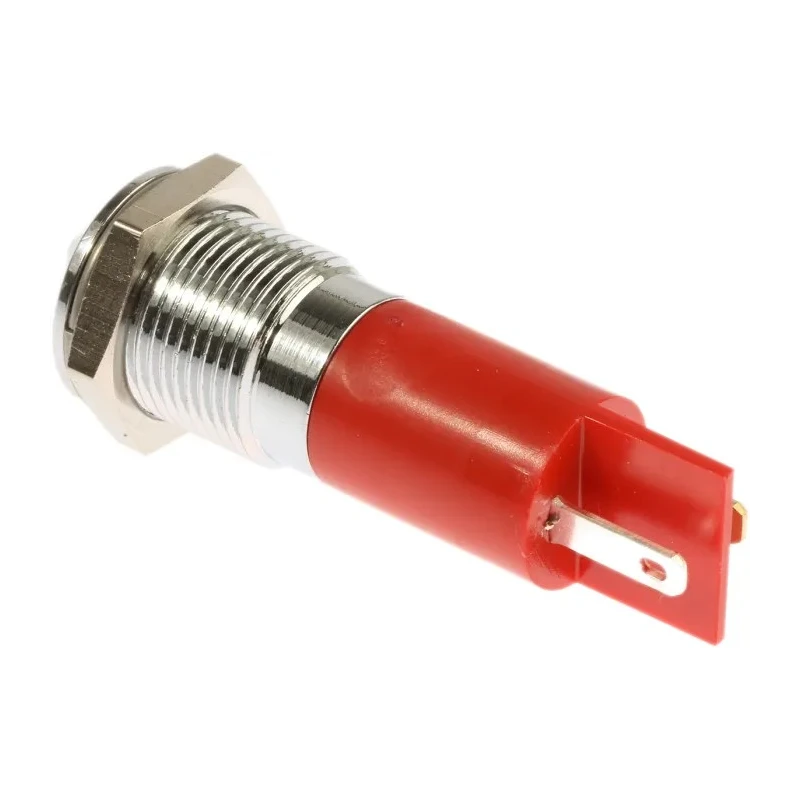 RS PRO Red Panel Mount Indicator 240V AC Solder Tab IP40 Prominent Bezel 38.5mm 204-372