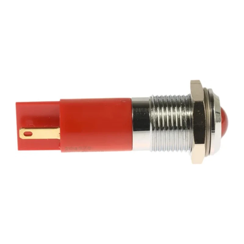 RS PRO Red Panel Mount Indicator 240V AC Solder Tab IP40 Prominent Bezel 38.5mm 204-372