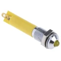 RS PRO Yellow Panel Mount Indicator 6 mm Solder Tab 24V DC Q61P Series 204-782