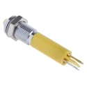 RS PRO Yellow Panel Mount Indicator 6 mm Solder Tab 24V DC Q61P Series 204-782