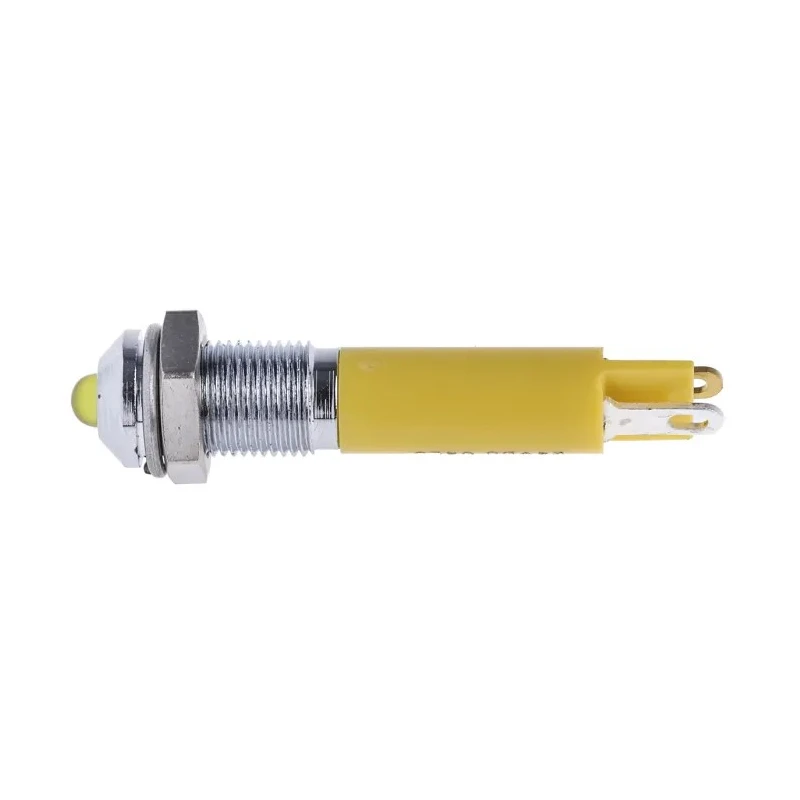 RS PRO Yellow Panel Mount Indicator 6 mm Solder Tab 24V DC Q61P Series 204-782