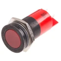 RS PRO Red Panel Mount Indicator 24 V AC/DC, 20mA, Flush Bezel, Solder Tab, 51.5mm, 22mm Mount Hole 204-877