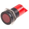 RS PRO Red Panel Mount Indicator 24 V AC/DC, 20mA, Flush Bezel, Solder Tab, 51.5mm, 22mm Mount Hole 204-877