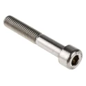 RS PRO Plain Stainless Steel Hex Socket Cap Screw, M8 x 50 mm, DIN 912, A2 Grade, 293-432