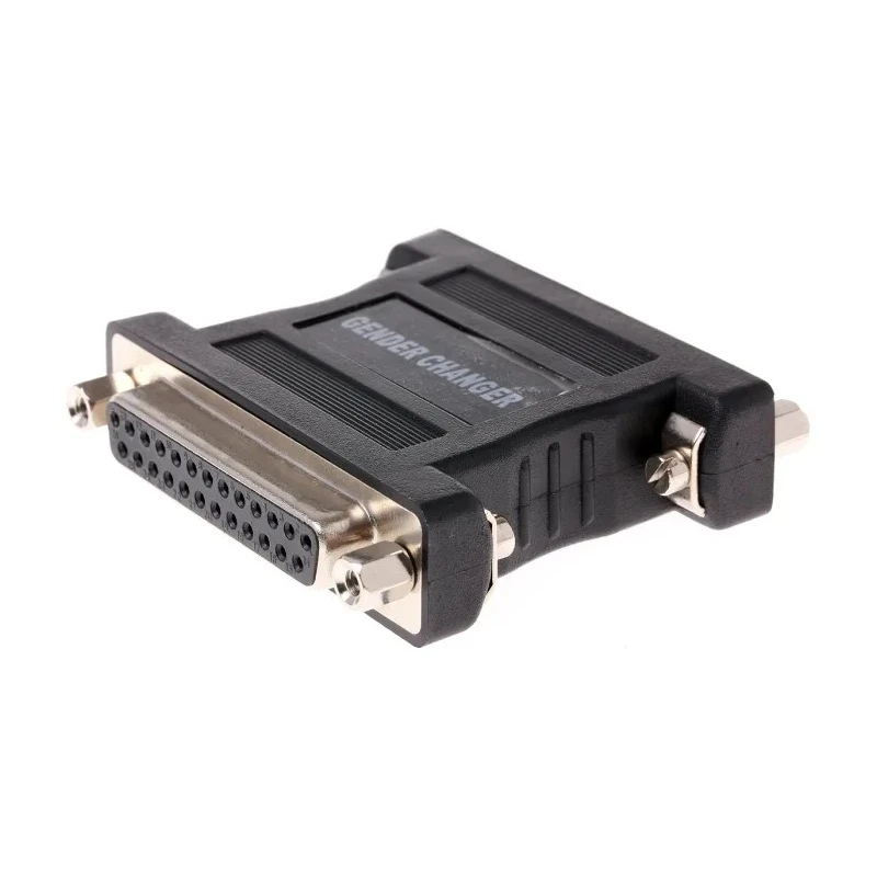 RS PRO D-Sub Adapter 25-Way D-Sub, Female to Female, Straight Orientation, 25 Pin, Black PVC, RFI/EMI Shielding, 202-458