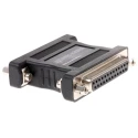 RS PRO D-Sub Adapter 25-Way D-Sub, Female to Female, Straight Orientation, 25 Pin, Black PVC, RFI/EMI Shielding, 202-458