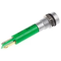 RS PRO Green Panel Mount LED Indicator, 24V AC/DC, 20mA, IP67, Recessed, 8mm, Solder Tab 204-962