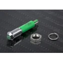 RS PRO Green Panel Mount LED Indicator 24V DC 20mA Solder Tab Prominent Bezel 6mm 205-167