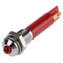 RS PRO Red LED Panel Mount Indicator 12V DC 20mA Solder Tab Prominent Bezel 34.4mm 205-173