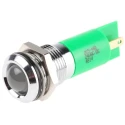 RS PRO Green Panel Mount Indicator 24 V AC/DC IP67 Solder Tab Prominent Bezel 46mm 205-460