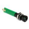RS PRO Green Panel Mount LED Indicator 24V DC, 20mA, Recessed, Solder Tab Termination 206-019