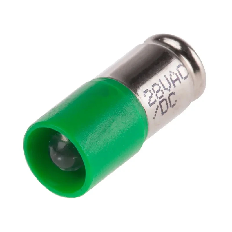 RS PRO Green Indicator Lamp Single Chip, 28 V AC/DC, Midget Groove Base, 6 mm Diameter 203-789