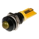 RS PRO Yellow Panel Mount Indicator 2V DC Solder Tab Prominent 8mm 206-097