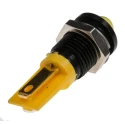 RS PRO Yellow Panel Mount Indicator 2V DC Solder Tab Prominent 8mm 206-097