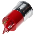 RS PRO Red Panel Mount Indicator, LED, 12V DC, 20mA, Solder Tab, Prominent Bezel 206-299
