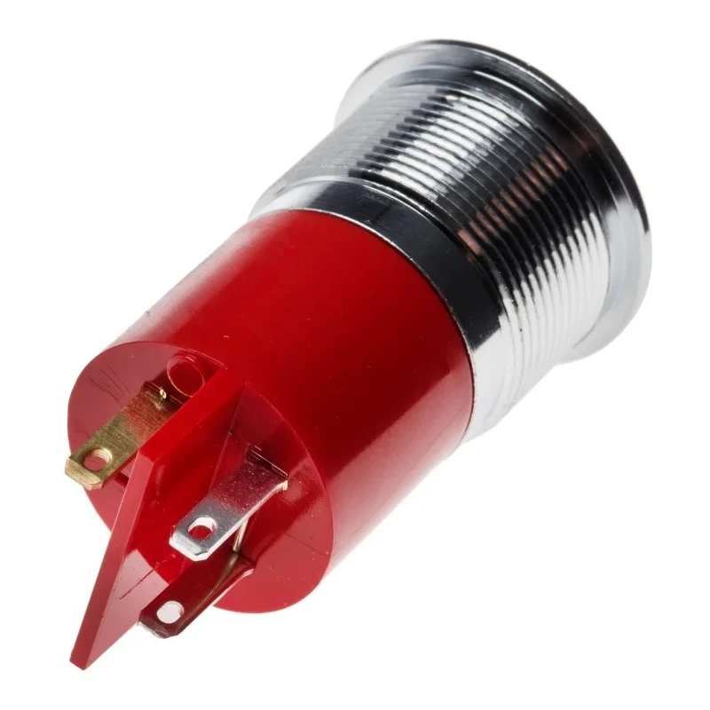 RS PRO Red Panel Mount Indicator, LED, 12V DC, 20mA, Solder Tab, Prominent Bezel 206-299