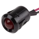 RS PRO Red Panel Mount LED Indicator 2V DC 20mA Lead Wire Prominent Bezel 18.5mm Length 12mm Hole 206-508