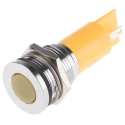 RS PRO Yellow Panel Mount Indicator 12 V AC/DC 20mA Solder Tab Flush 16mm 206-817