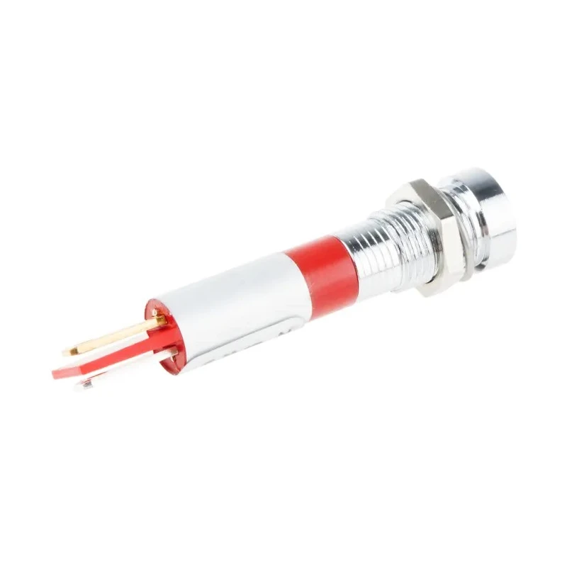 RS PRO Red Panel Mount Indicator 24V AC Solder Tab Recessed 8mm 206-968