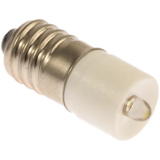 RS PRO White Indicator Lamp, Single Chip, 12 V AC/DC, E10 Base, 10 mm Diameter, 204-350