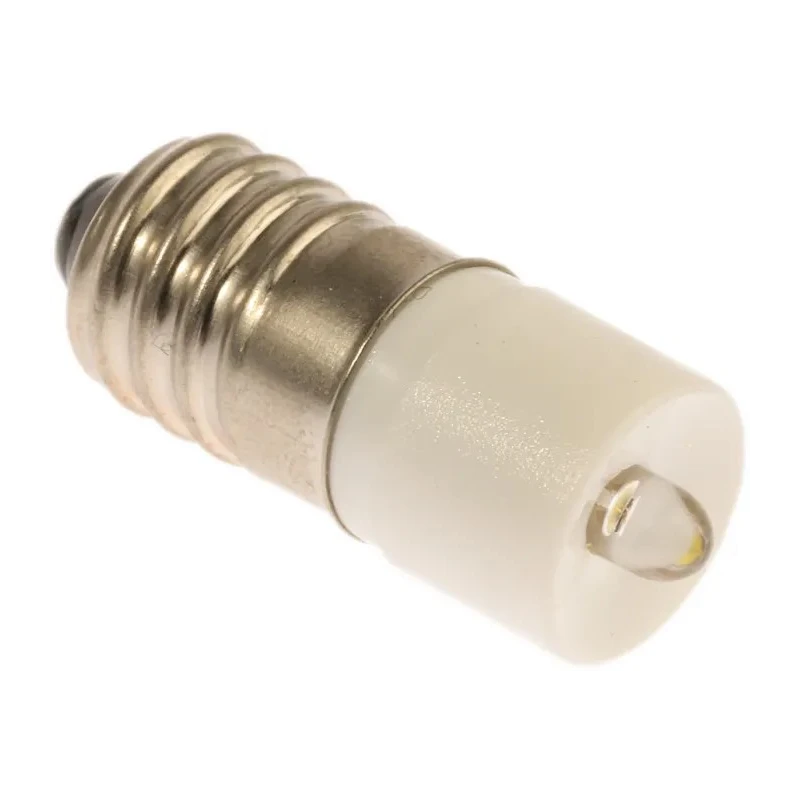 RS PRO White Indicator Lamp, Single Chip, 12 V AC/DC, E10 Base, 10 mm Diameter, 204-350