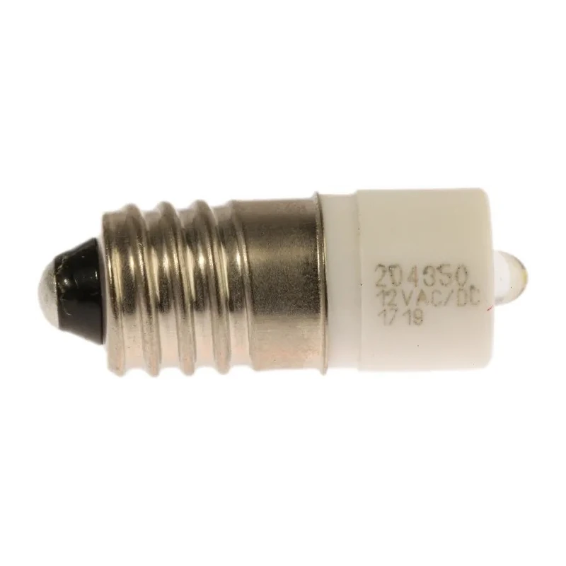 RS PRO White Indicator Lamp, Single Chip, 12 V AC/DC, E10 Base, 10 mm Diameter, 204-350