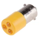 RS PRO Yellow Panel Mount Indicator, LED Cluster, 24V AC/DC, 25mm Length, 25 x 10 mm Hole, Model 207-343