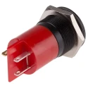 RS PRO Red LED Panel Mount Indicator 48–65V DC, 10mA, Black Prominent Bezel 207-416