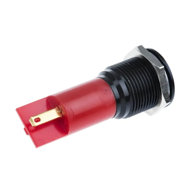 RS PRO Red Panel Mount Indicator 24V AC/DC, 20mA, IP65, Solder Tab, Prominent Bezel 207-573