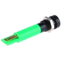 RS PRO Green Panel Mount Indicator 12V DC Solder Tab Recessed 8 mm Mount Hole 34.8 mm Length 207-860