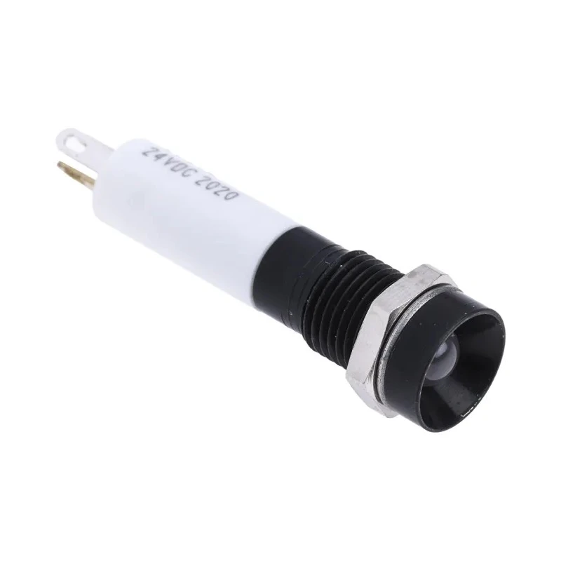 RS PRO Panel Mount Indicator 24V DC 20mA Yellow Green Red Tri-Colour LED Recessed Solder Tab 8mm 208-021
