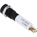 RS PRO Panel Mount Indicator 24V DC 20mA Yellow Green Red Tri-Colour LED Recessed Solder Tab 8mm 208-021