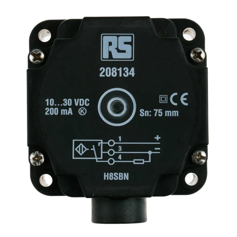 RS PRO Block Inductive Proximity Sensor M20 PNP, 30V, 75 mm, IP67, 200mA, Plastic Housing 208-134