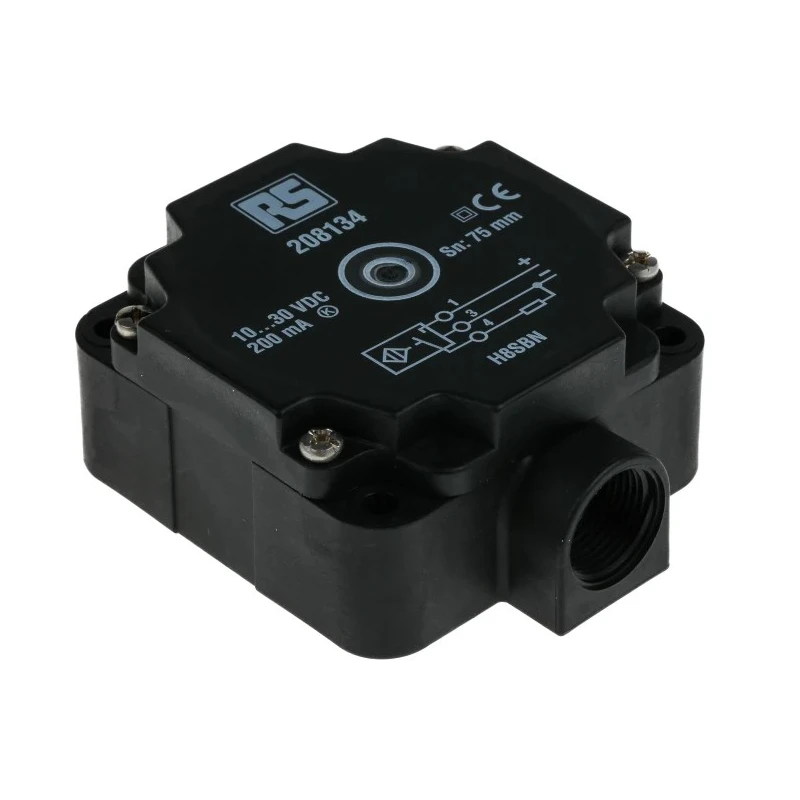 RS PRO Block Inductive Proximity Sensor M20 PNP, 30V, 75 mm, IP67, 200mA, Plastic Housing 208-134