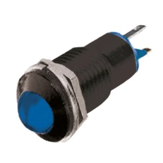 RS PRO Blue Panel Mount Indicator 2V DC 20mA Solder Tab Prominent Bezel 8mm 207-797