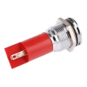 RS PRO Red Panel Mount LED Indicator 230V AC, 115V DC, Prominent Bezel, Solder Tab, 62.5mm, 16mm Mount 208-217