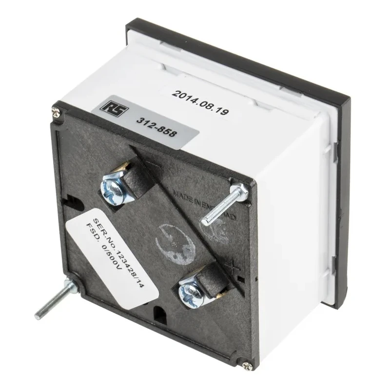 HOBUT Analogue Voltmeter AC, Moving Iron, DIN 68mm × 68mm, Panel Cutout, D72SD500V/2-001