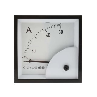HOBUT Analogue Panel Ammeter, Moving Iron, 100 A AC, 72 x 72 mm, Class 1.5 Accuracy D72SD