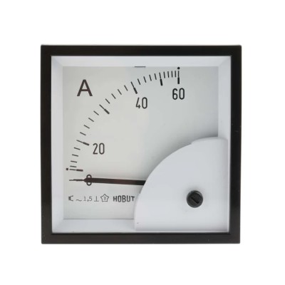 HOBUT Analogue Panel Ammeter, Moving Iron, 100 A AC, 72 x 72 mm, Class 1.5 Accuracy D72SD