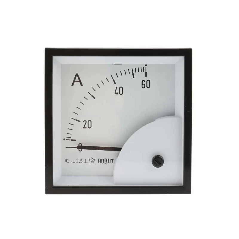 HOBUT Analogue Panel Ammeter, Moving Iron, 100 A AC, 72 x 72 mm, Class 1.5 Accuracy D72SD