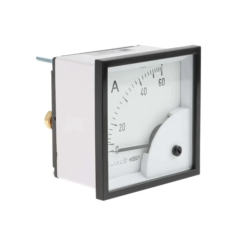 HOBUT Analogue Panel Ammeter, Moving Iron, 100 A AC, 72 x 72 mm, Class 1.5 Accuracy D72SD