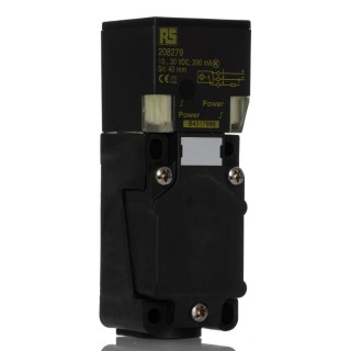 RS PRO Block Inductive Proximity Sensor M20 PNP, 40 mm Detection, 30 V DC, 200 mA, IP68, Model 208-279