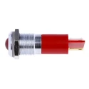 RS PRO Red Panel Mount LED Indicator 24V DC, 36V DC, IP67, Prominent, Silver Bezel, 14 mm Mount Hole 209-074