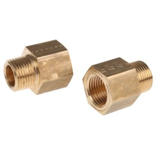 Legris Pneumatic Brass Fitting Male/Female 3/8 in NPT BSPT Nickel Finish, Max Temp 150°C 0167 17 18